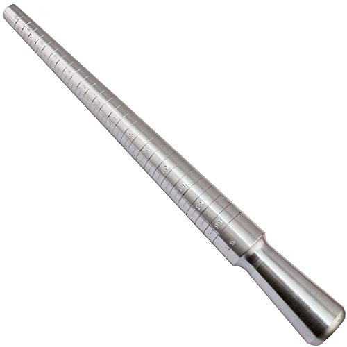 PHYHOO Ring Sizer Set Metal Ring Mandrel Steel Ring Gauge Kit Fing...