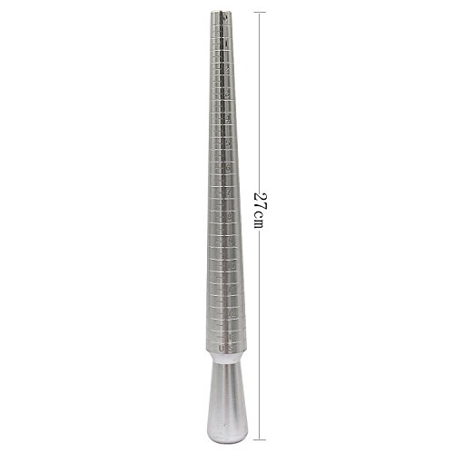 PHYHOO Ring Sizer Set Metal Ring Mandrel Steel Ring Gauge Kit Fing...