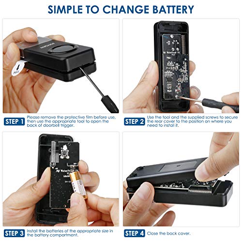Wireless Doorbell PHYSEN Door Bell Ringer Wireless with Mute Mode,...