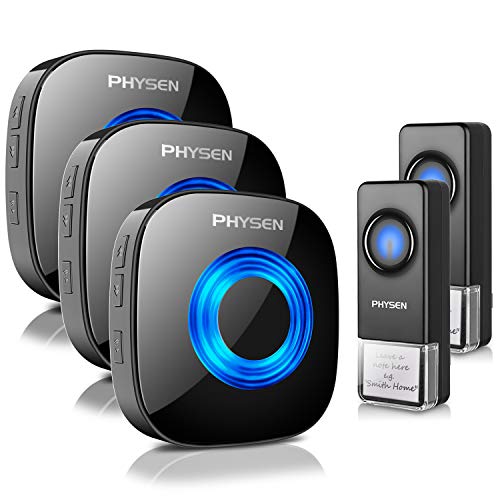 Wireless Doorbell PHYSEN Door Bell Ringer Wireless with Mute Mode,...