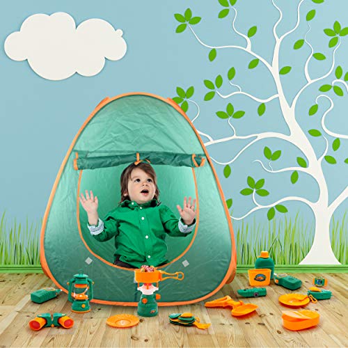 PicassoTiles PTC20 20 Piece Camping Gear Tools Adventure Set Inclu...
