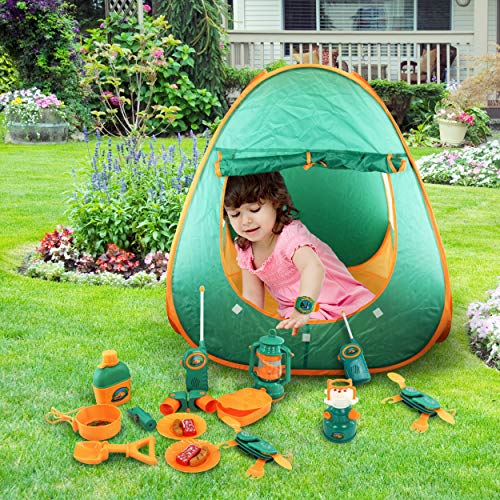 PicassoTiles PTC20 20 Piece Camping Gear Tools Adventure Set Inclu...