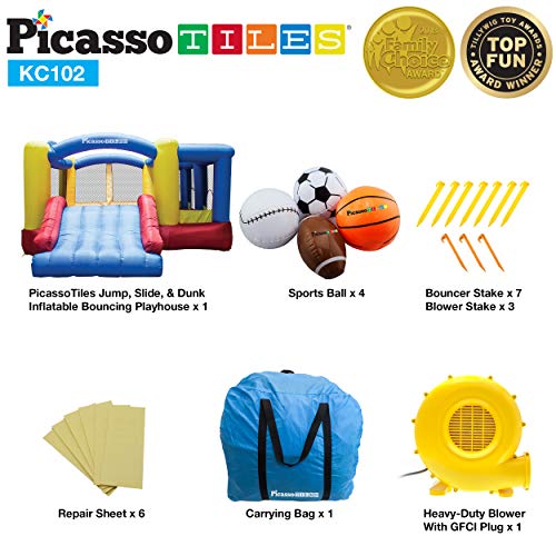 PicassoTiles Upgrade Version KC102 12x10 Foot Inflatable Bouncer...