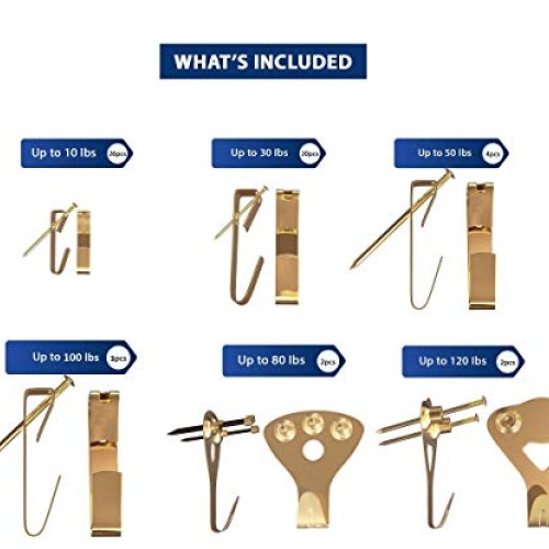 Pickily Premium 225 Piece Picture Hanging Kit, Assorted Picture Ha...