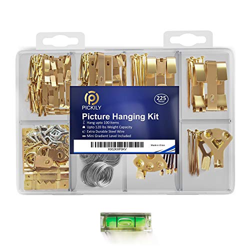 Pickily Premium 225 Piece Picture Hanging Kit, Assorted Picture Ha...