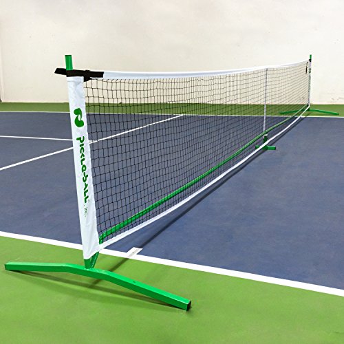 3.0 Portable Pickleball Net System Set Includes Metal Frame and N...
