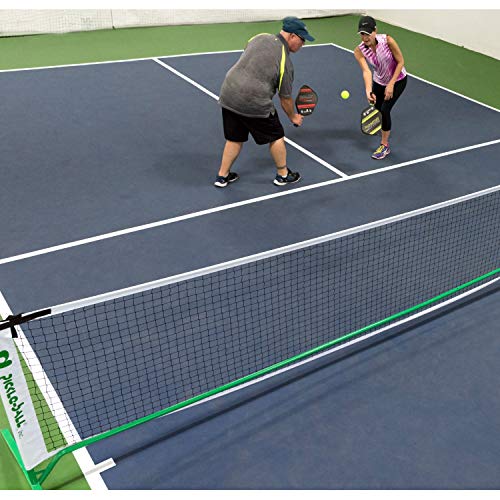 3.0 Portable Pickleball Net System Set Includes Metal Frame and N...