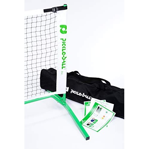 3.0 Portable Pickleball Net System Set Includes Metal Frame and N...