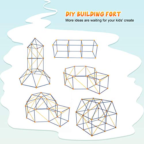 Pickwoo Fort Building Kits, 216 Pcs Kids Crazy Fort Fun Constructi...