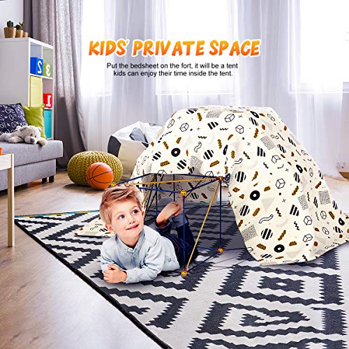 Pickwoo Fort Building Kits, 216 Pcs Kids Crazy Fort Fun Constructi...