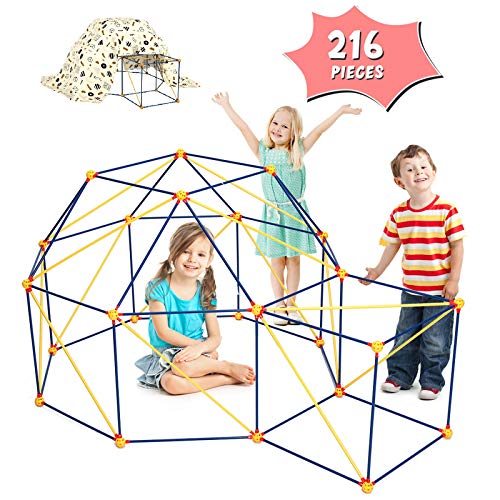 Pickwoo Fort Building Kits, 216 Pcs Kids Crazy Fort Fun Constructi...