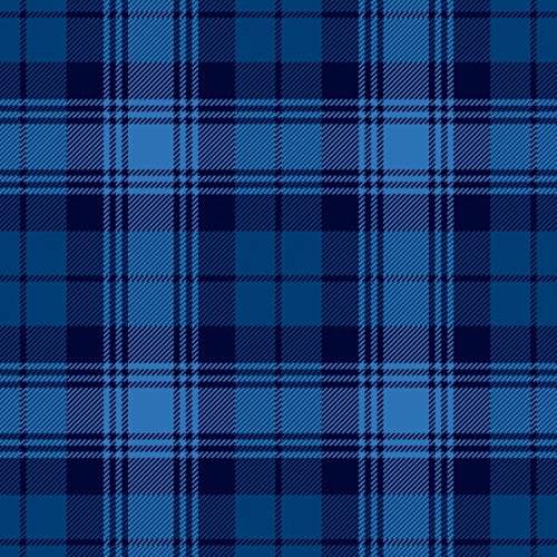 Pico Textiles Navy Plaid Fleece Fabric - 60 Wide - Style# 3152