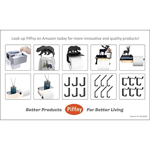 Piffny 6 Pack Heavy Duty Coated Stainless Steel Hooks for Indoor &...