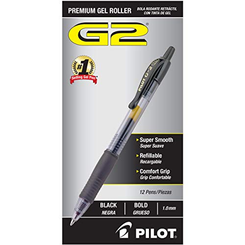 PILOT G2 Premium Refillable & Retractable Rolling Ball Gel Pens, B...
