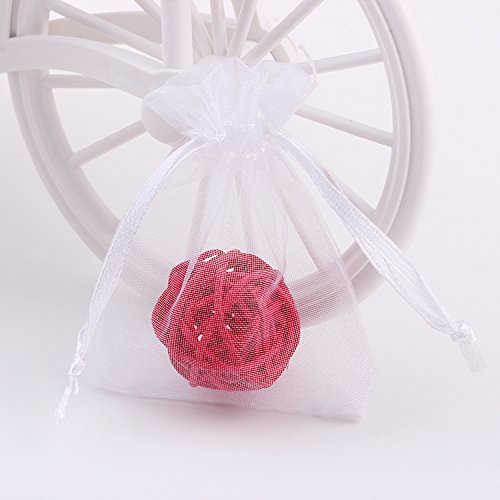 100 Pcs 4x6 inch Gift Wrap Bags, Organza Sheer Clear Tulle Fabric,...