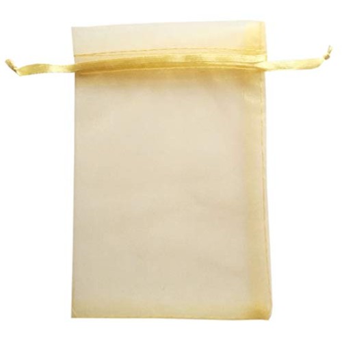 100pcs 4x6 inch Gifts Wrap Bags Gold, Organza Sheer Fabric Bulk, D...