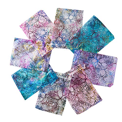 100pcs 5x7 inches Gift Wrap Bags Mixed Color Coralline, Organza Sh...