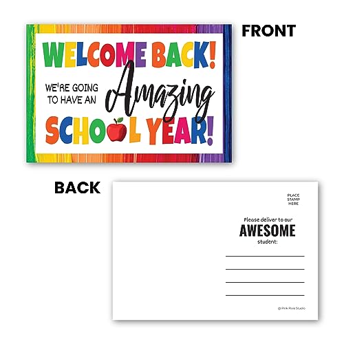 PINK PIXIE STUDIO 30 Welcome Back to School Themed Blank 4x6 Pos...
