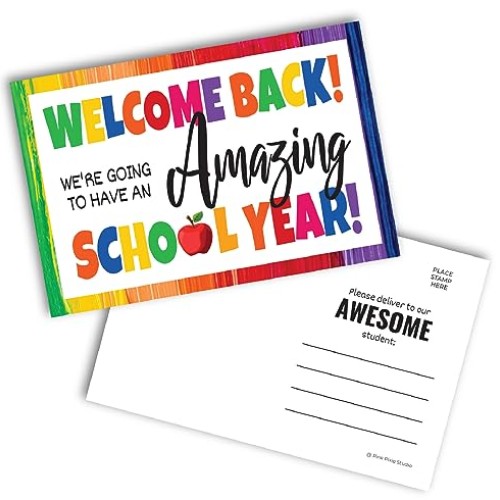 PINK PIXIE STUDIO 30 Welcome Back to School Themed Blank 4x6 Pos...