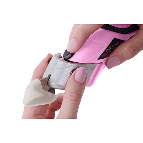 Pink Power Electric Fabric Scissors Box Cutter for Crafts, Sewing,...