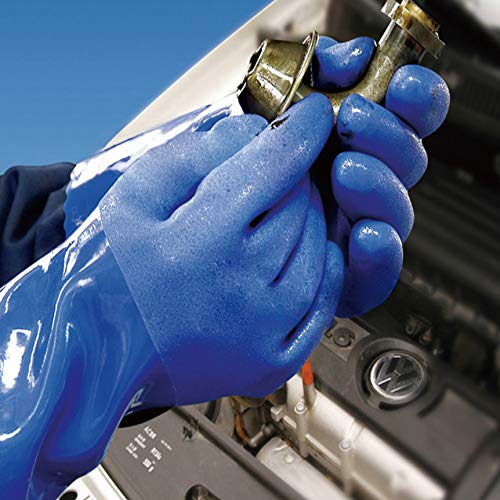 Waterproof PVC Coated Glove with Cotton Liner,Heavy Duty Latex Glo...