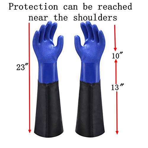 Waterproof PVC Coated Glove with Cotton Liner,Heavy Duty Latex Glo...