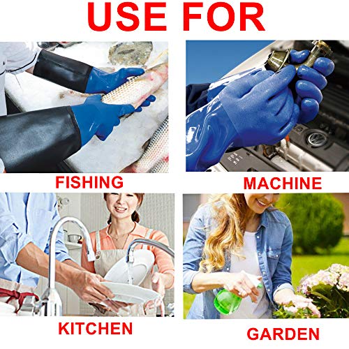 Waterproof PVC Coated Glove with Cotton Liner,Heavy Duty Latex Glo...