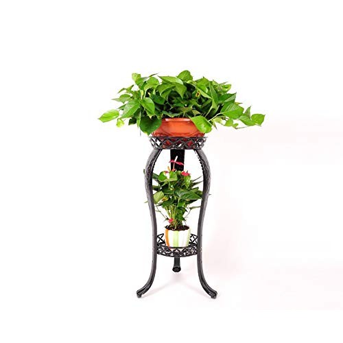 32 Plant Stand Metal Flower Pot Holder, 2 Tier Garden Decoration ...