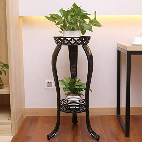 32 Plant Stand Metal Flower Pot Holder, 2 Tier Garden Decoration ...