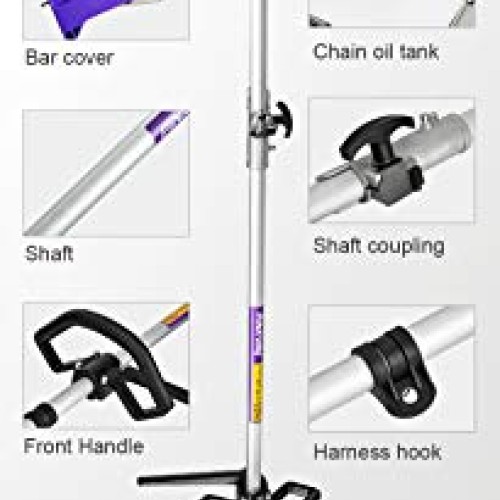 PINKWAY 43CC 2-Cycle 5 in 1 Trimming Tools, Multi Functional Cordl...