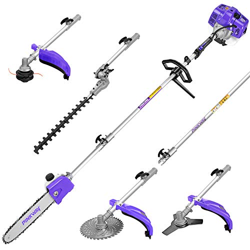 PINKWAY 43CC 2-Cycle 5 in 1 Trimming Tools, Multi Functional Cordl...