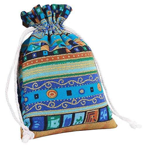 20 Pack Drawstring Gift Bag, Cotton Linen Jute Cloth Sack Muslin B...