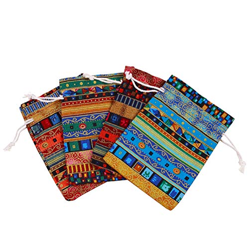 20 Pack Drawstring Gift Bag, Cotton Linen Jute Cloth Sack Muslin B...