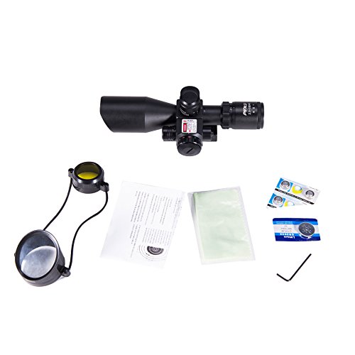 Pinty 2.5-10x40 Red Green Illuminated Mil-dot Tactical Rifle Scope...