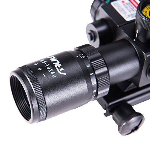 Pinty 2.5-10x40 Red Green Illuminated Mil-dot Tactical Rifle Scope...