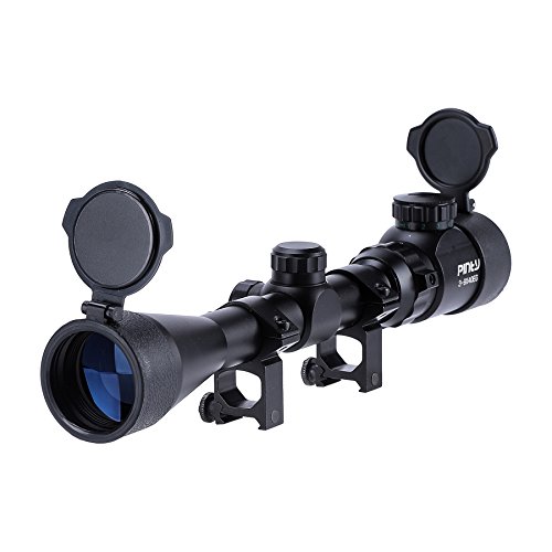 Pinty 3-9X40 Red Green Rangefinder Illuminated Optical Rifle Scope