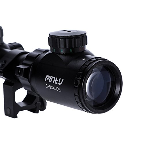 Pinty 3-9X40 Red Green Rangefinder Illuminated Optical Rifle Scope