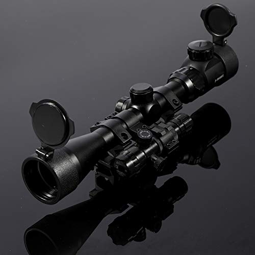 Pinty 3-9X40 Red Green Rangefinder Illuminated Optical Rifle Scope