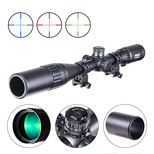 Pinty 4-16X40 Rifle Scope AO Red Green Blue Illuminated Mil Dot wi...