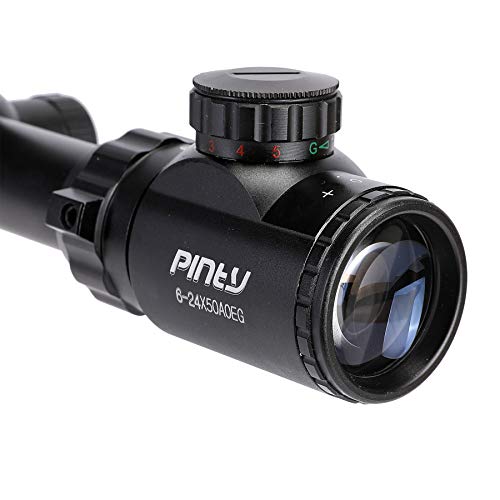 Pinty 6-24x50 AO Rifle Scope Rangefinder Illuminated Optics with F...