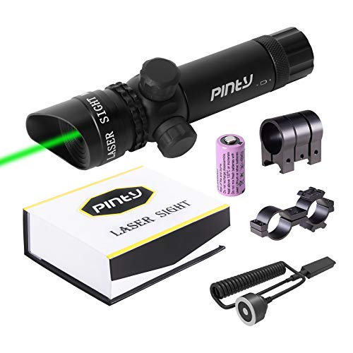 Pinty Green Laser Sight Hunting Rifle Dot Scope Adjustable with Mo...