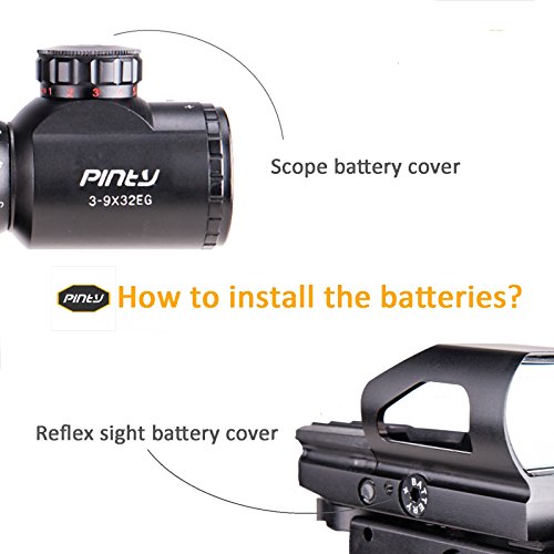 Pinty Rifle Scope 3-9x32 Rangefinder Illuminated Reflex Sight 4 Re...