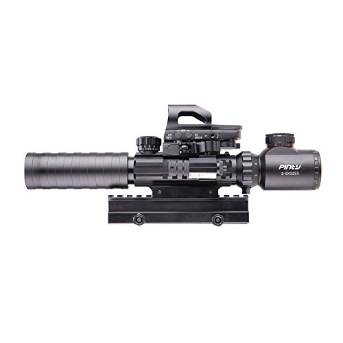 Pinty Rifle Scope 3-9x32 Rangefinder Illuminated Reflex Sight 4 Re...