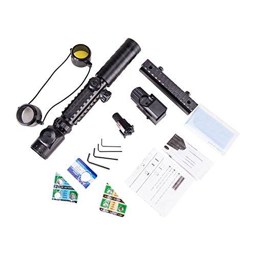 Pinty Rifle Scope 3-9x32 Rangefinder Illuminated Reflex Sight 4 Re...
