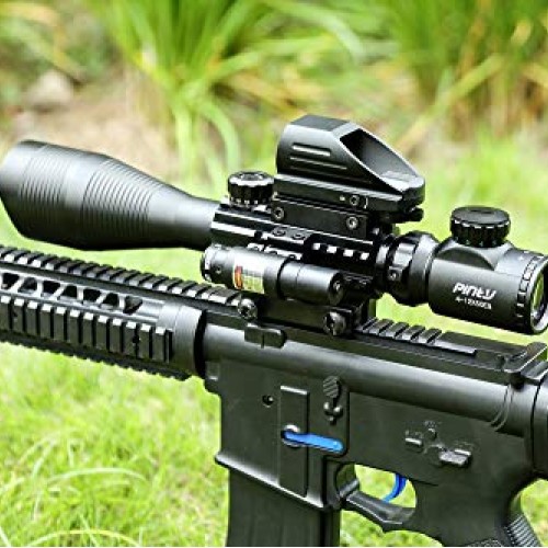 Pinty Rifle Scope 4-12x50EG Rangefinder Mil Dot Tactical Reticle S...