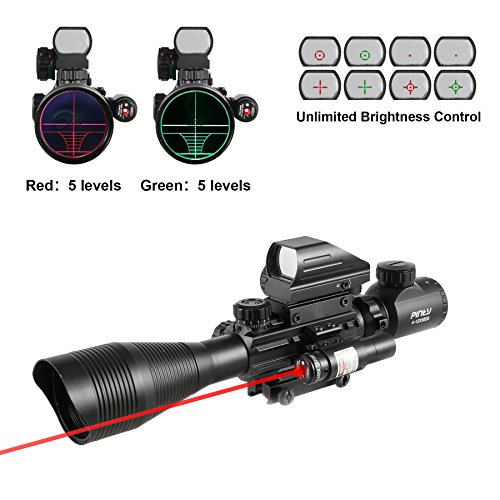 Pinty Rifle Scope 4-12x50EG Rangefinder Mil Dot Tactical Reticle S...