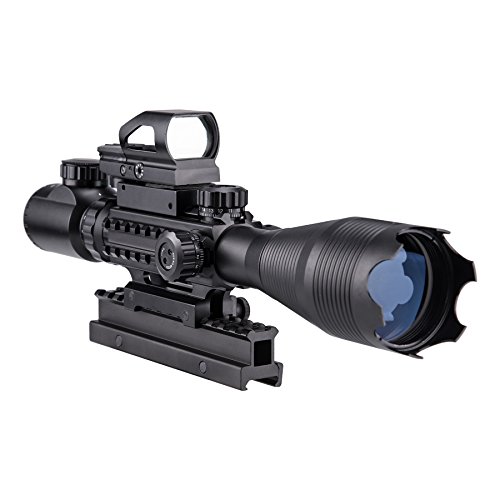 Pinty Rifle Scope 4-16X50 Illuminated Optics Sight Green Laser, Re...