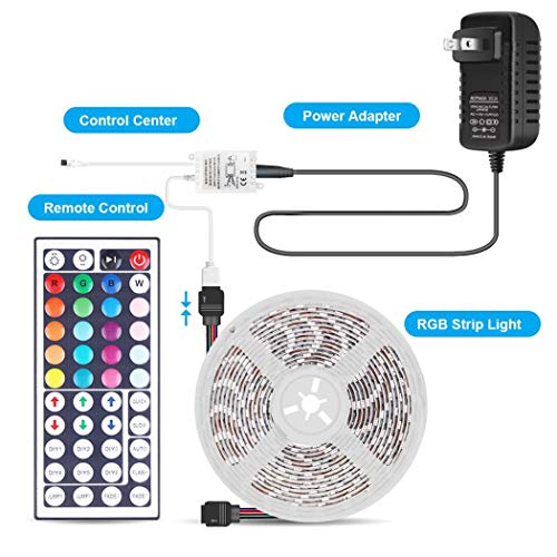 piokikio Waterproof RGB Light Strip Home Party Decoration Remote C...
