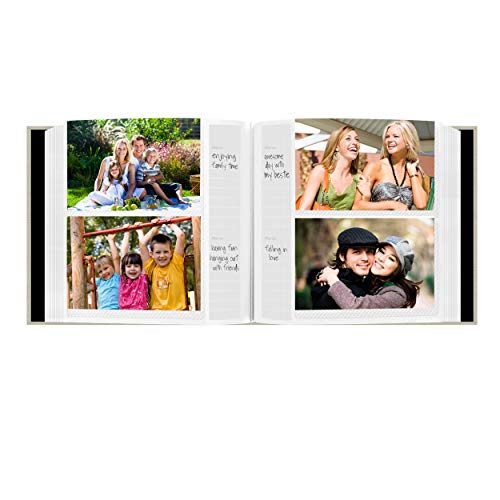 Fabric Frame Cover Photo Album 200 Pockets Hold 4x6 Photos, Biscot...