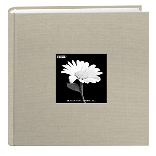 Fabric Frame Cover Photo Album 200 Pockets Hold 4x6 Photos, Biscot...